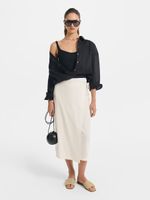 Юбка из лиоцелла со льном