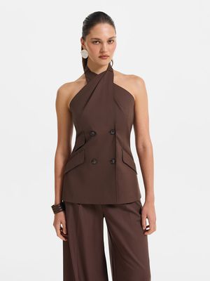 

Двубортный жилет с вискозой