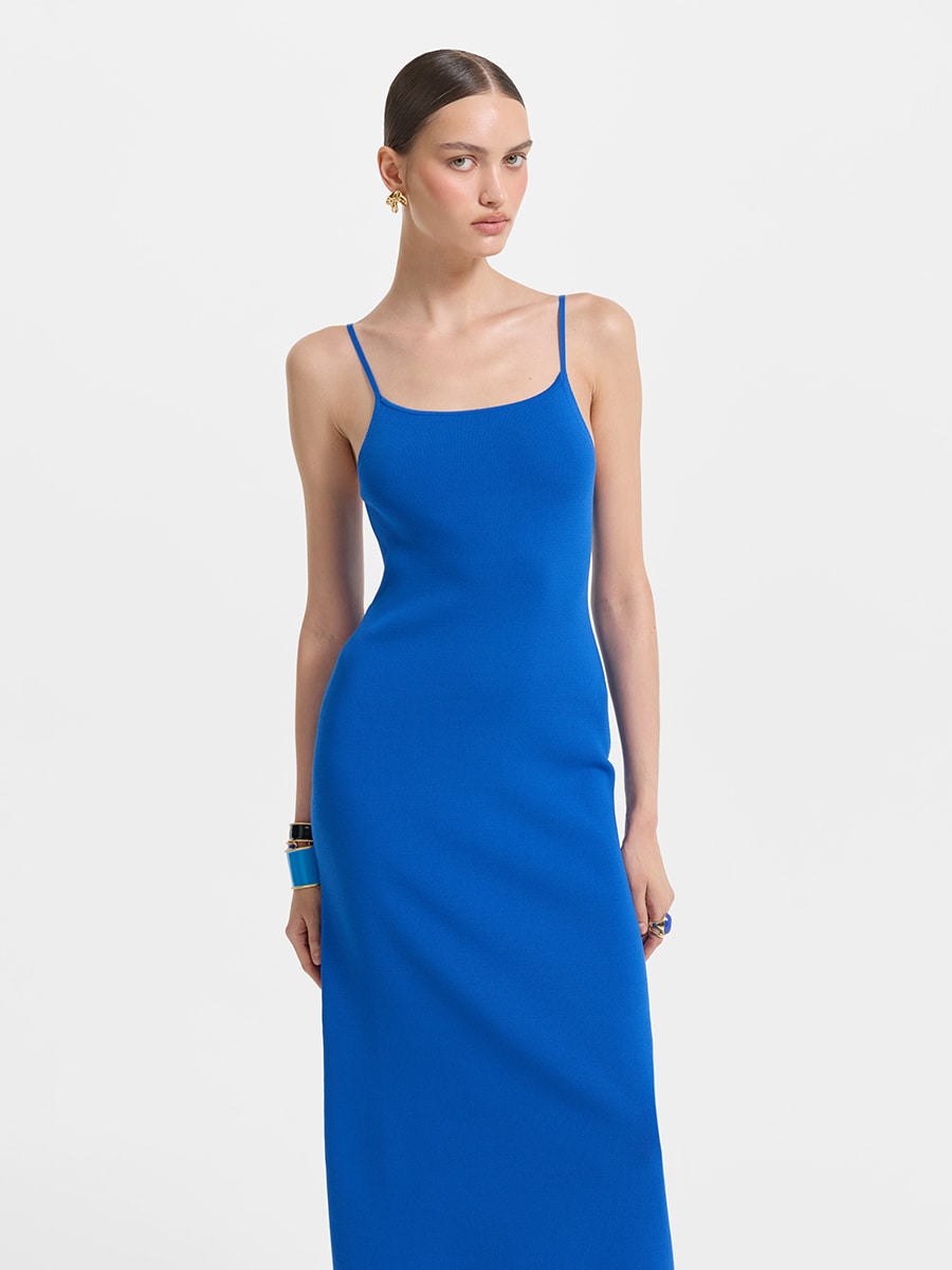 Трикотажное платье миди на бретелях 6254310528-40