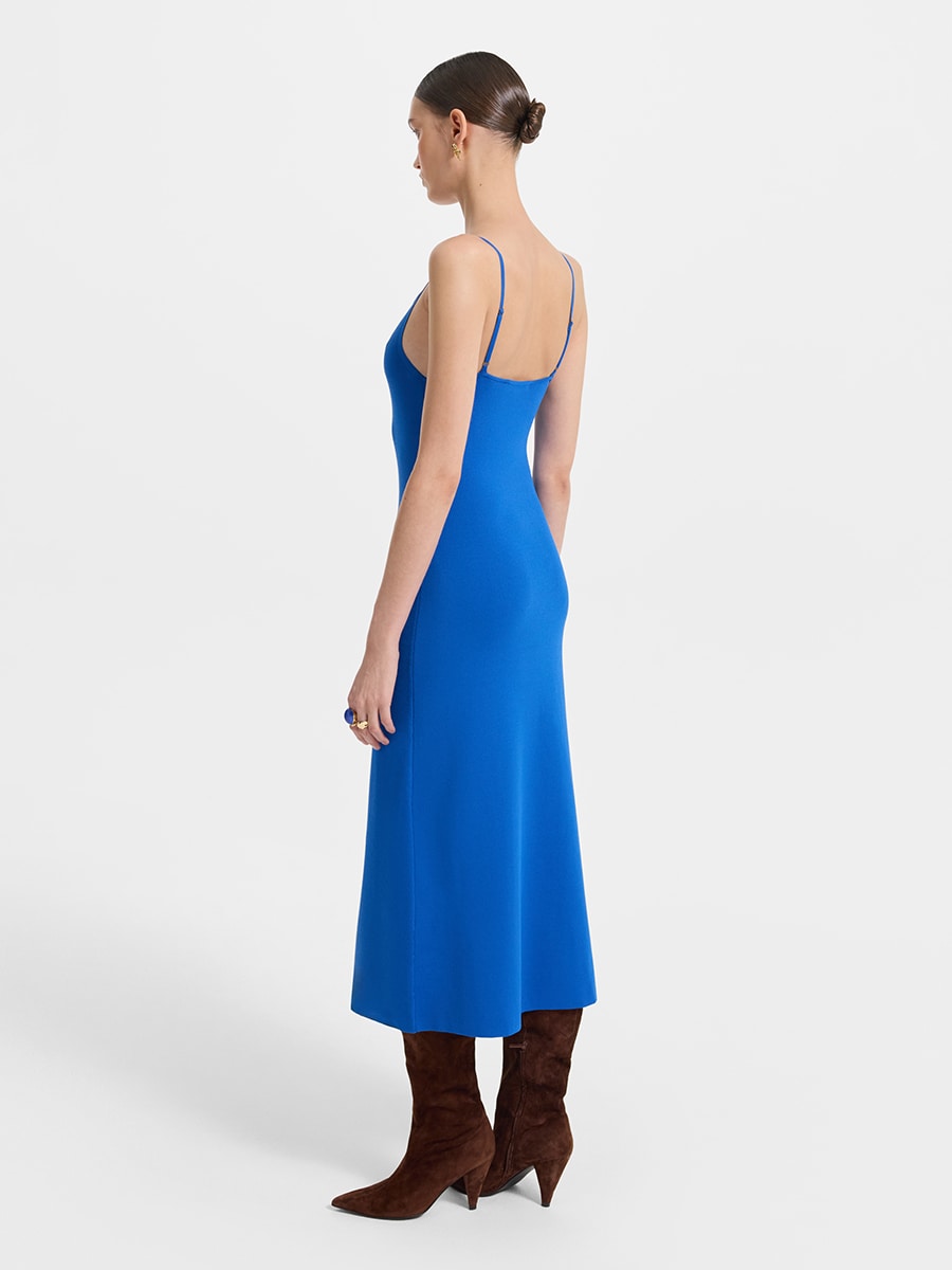 Трикотажное платье миди на бретелях 6254310528-40