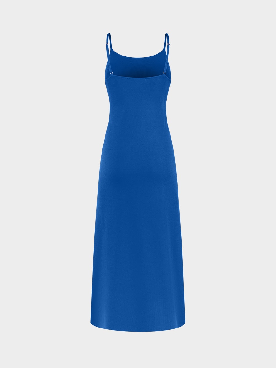 Трикотажное платье на бретелях