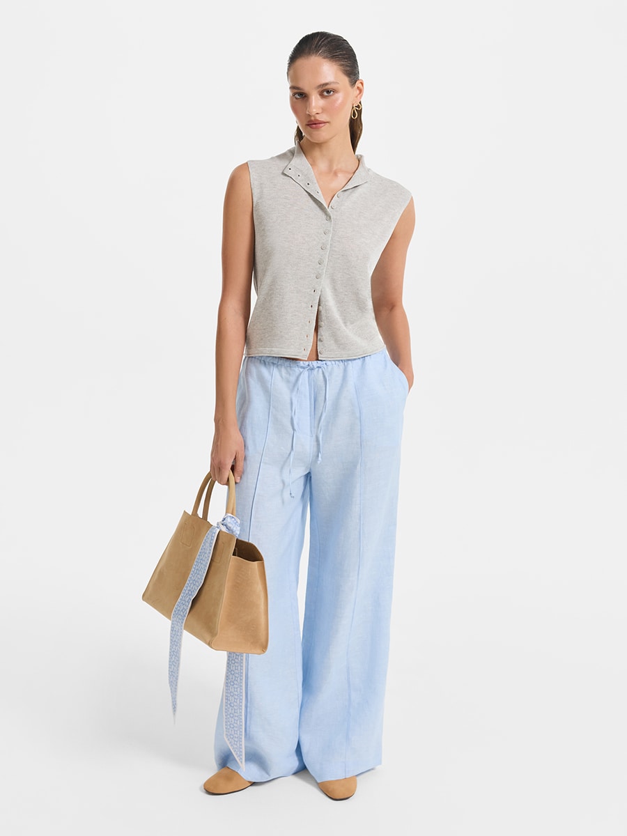 Жилет со льном и лиоцеллом