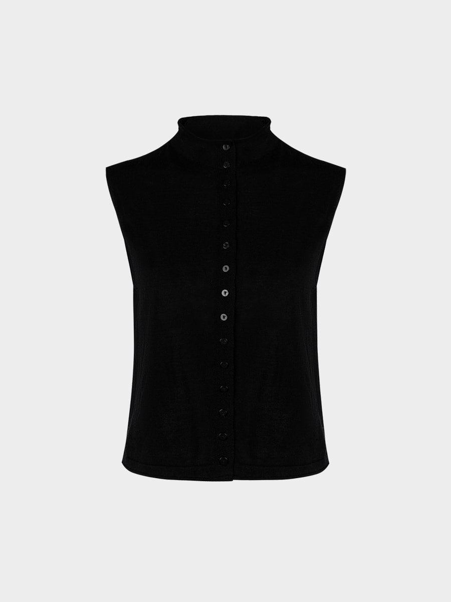 Трикотажный жилет со льном и лиоцеллом