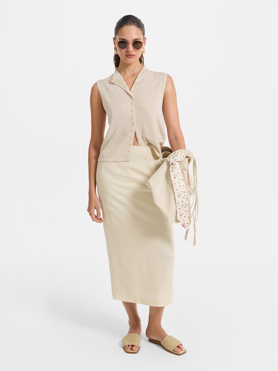 Жилет со льном и лиоцеллом