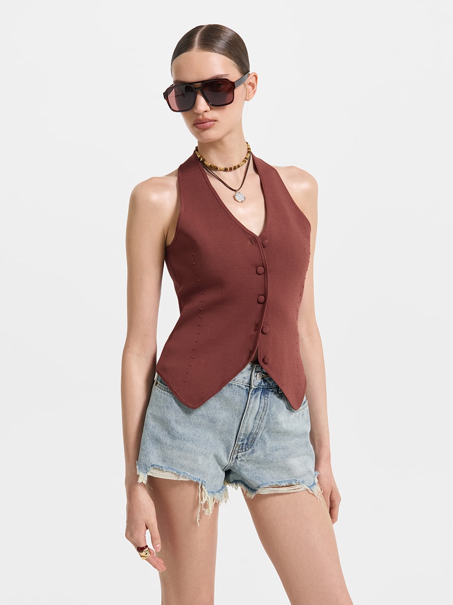 Жилет с вискозой