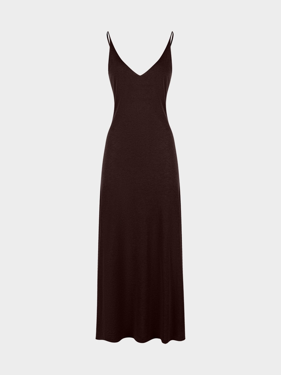 Трикотажное платье со льном 