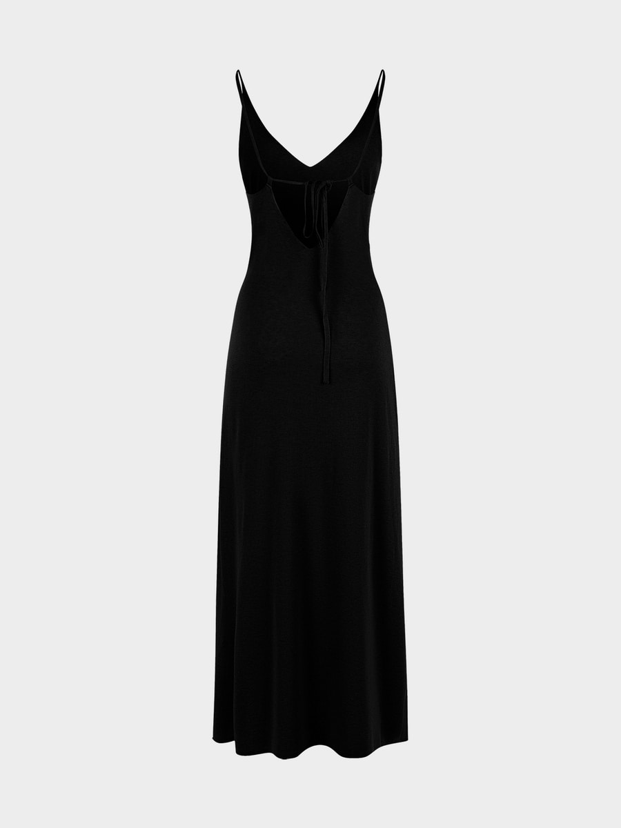 Трикотажное платье со льном 