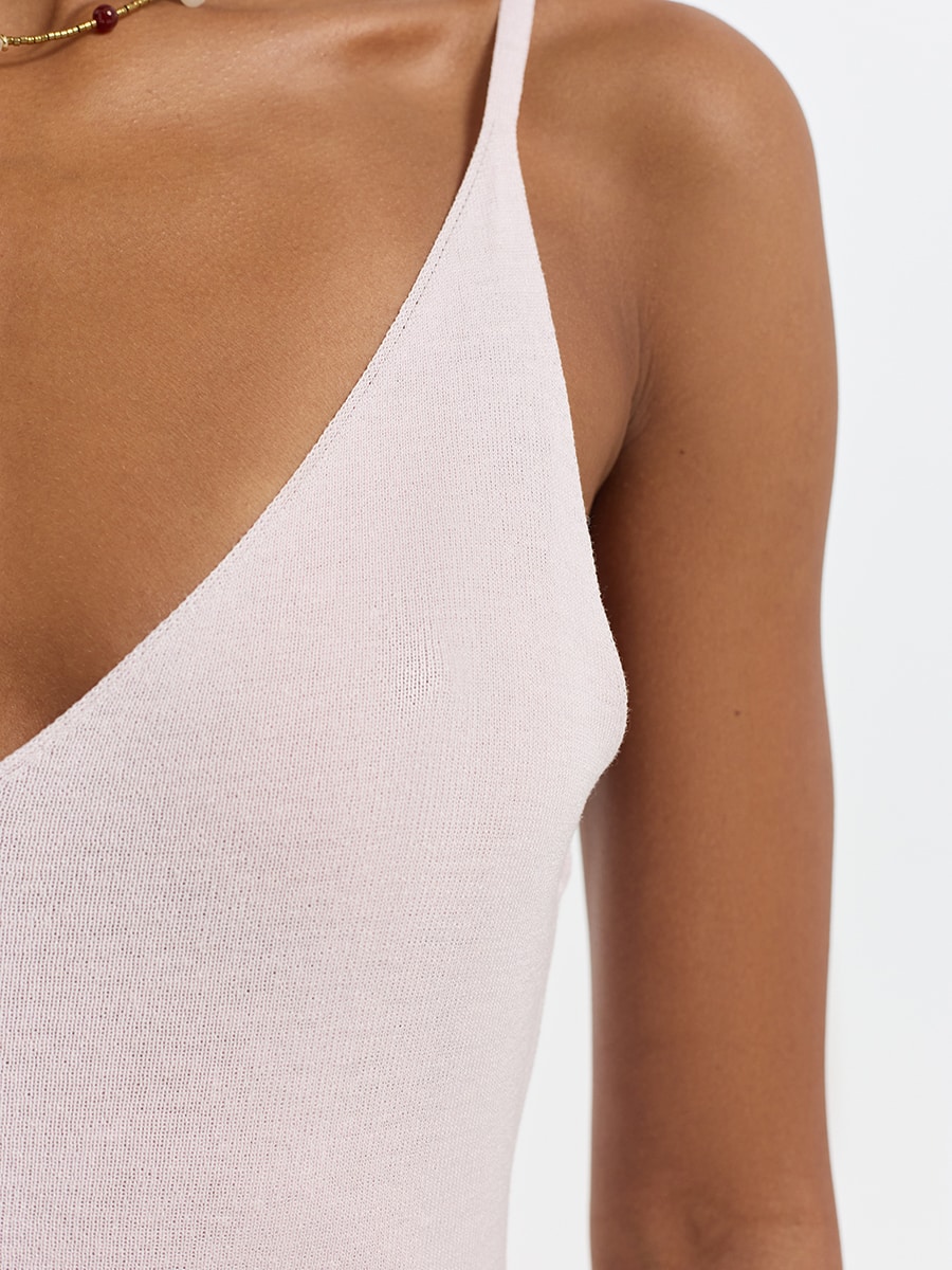 Трикотажное платье со льном 