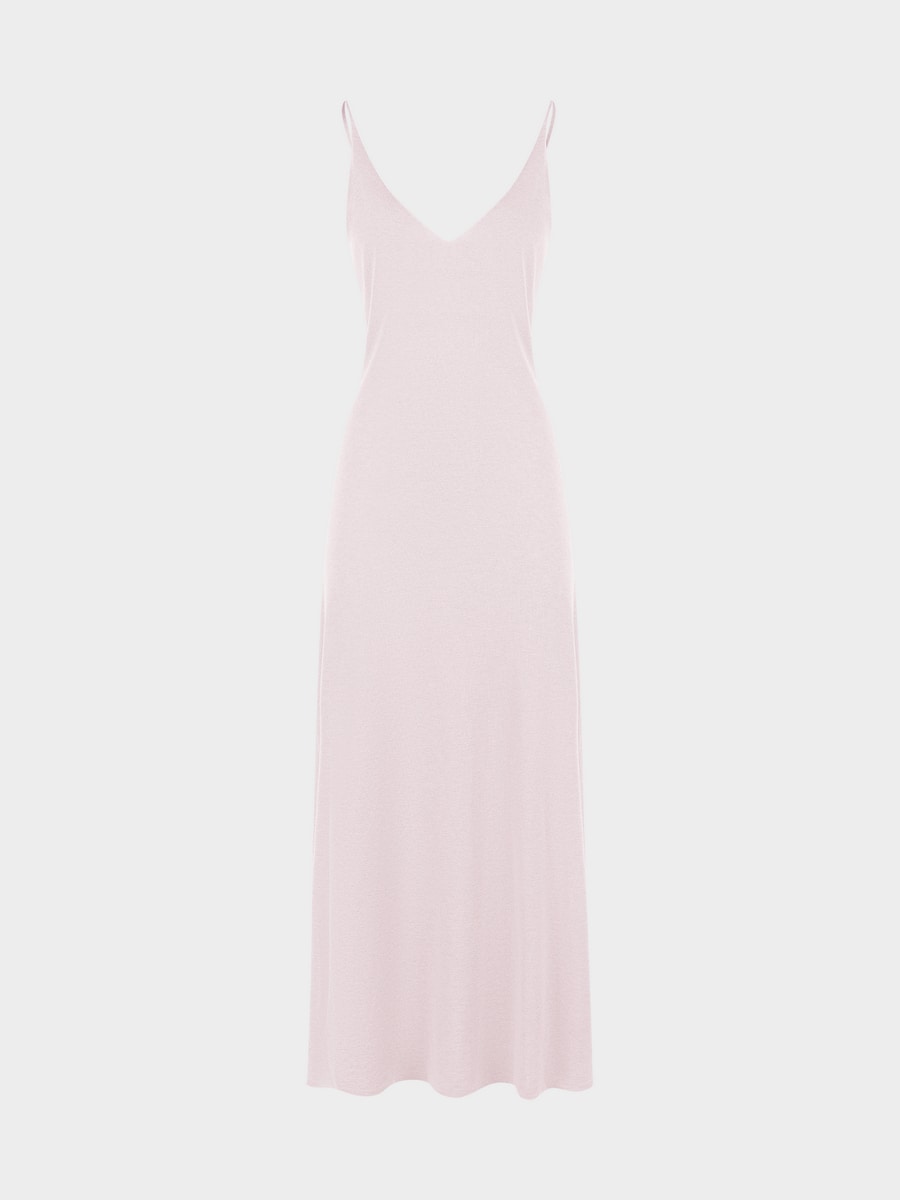 Трикотажное платье со льном 