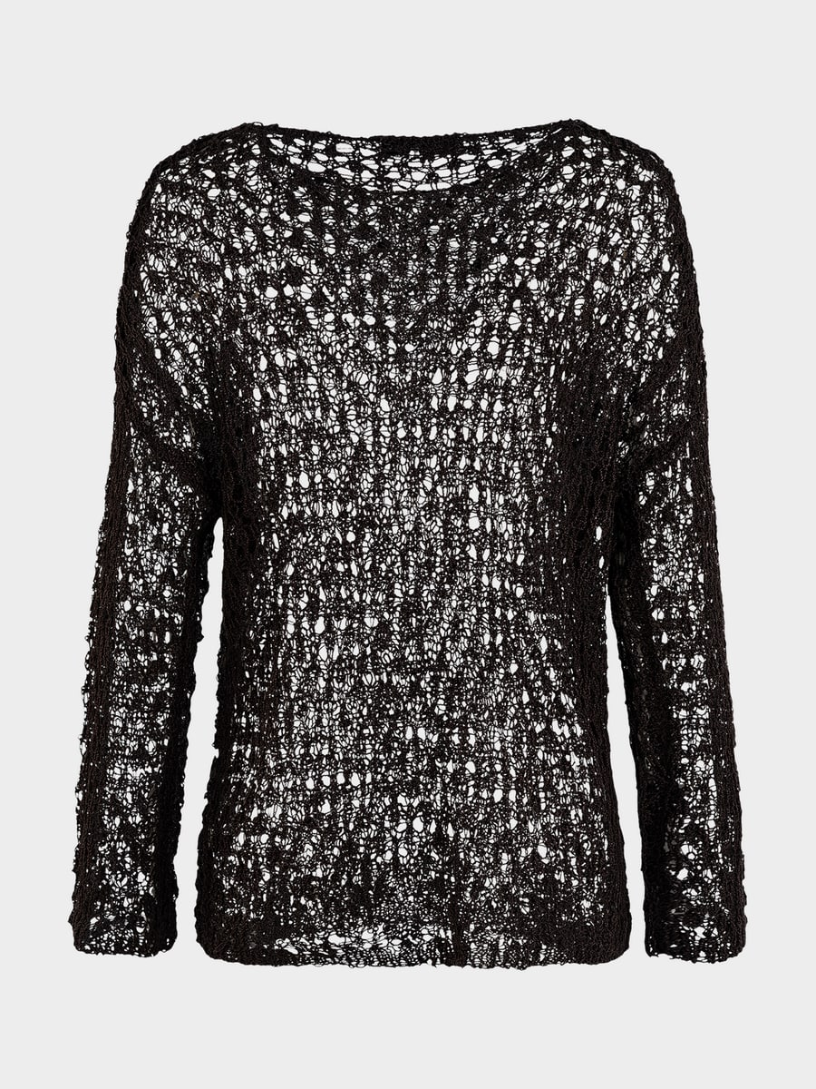 Джемпер ажурной вязки