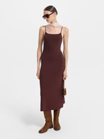 Трикотажное платье на бретелях