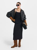 Трикотажное платье на бретелях