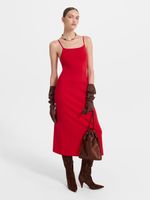 Трикотажное платье на бретелях