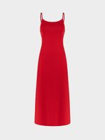 Трикотажное платье на бретелях