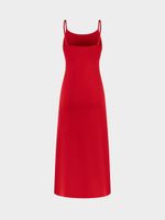 Трикотажное платье на бретелях