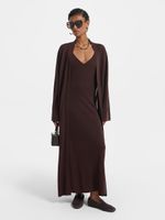 Трикотажное платье со льном 