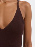 Трикотажное платье со льном 