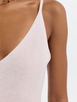 Трикотажное платье со льном 