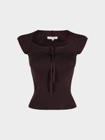 Трикотажный топ с завязками