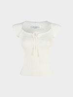 Трикотажный топ с завязками