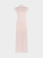 Трикотажное платье со льном