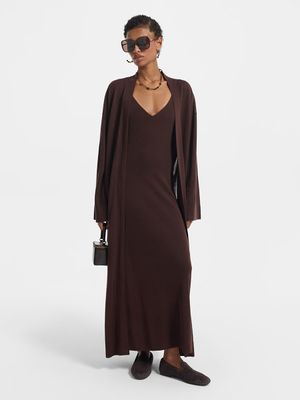 

Трикотажное платье со льном и лиоцеллом