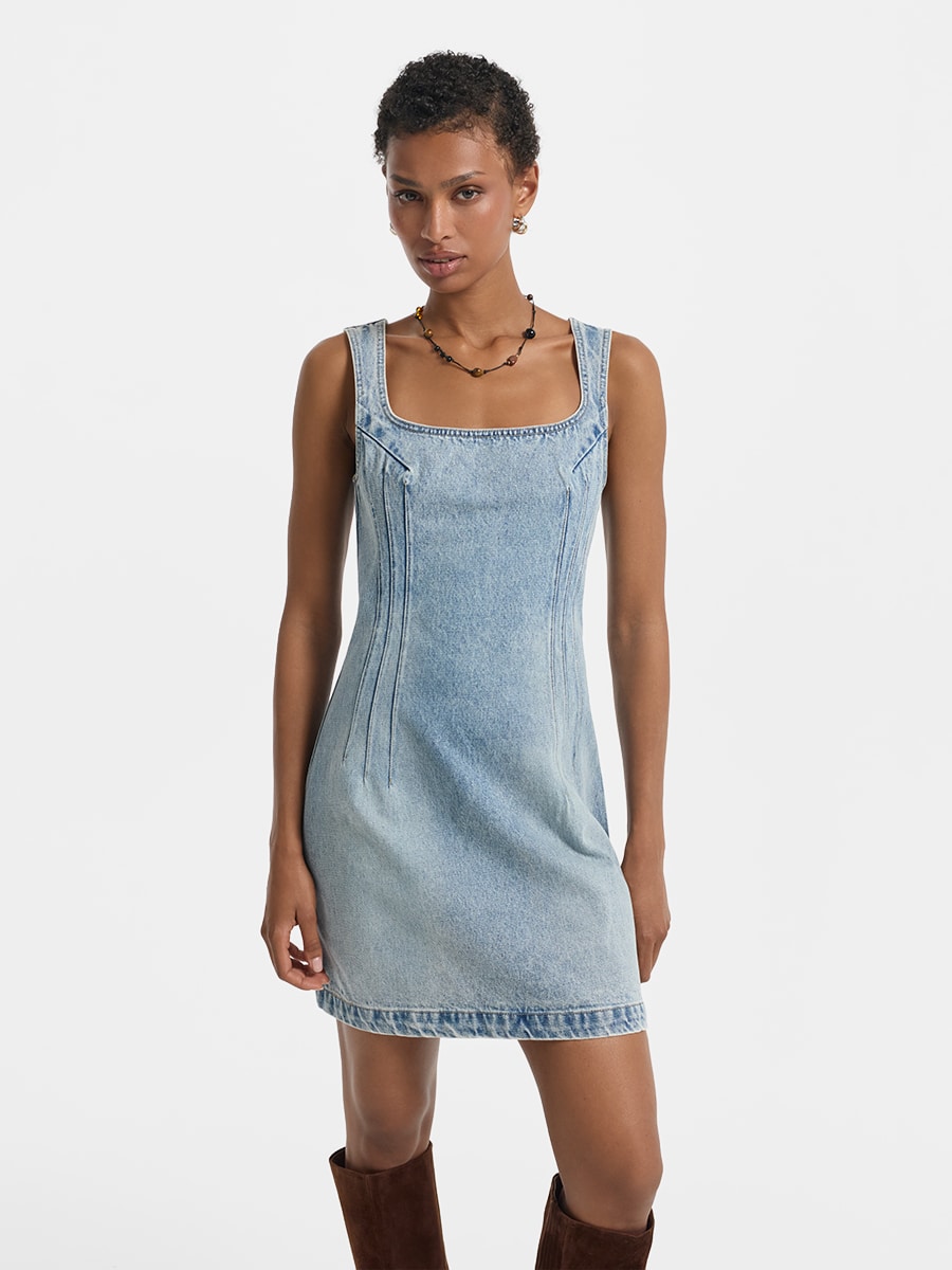 Джинсовое платье мини 