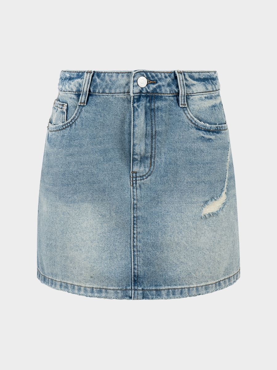 Джинсовая юбка мини
