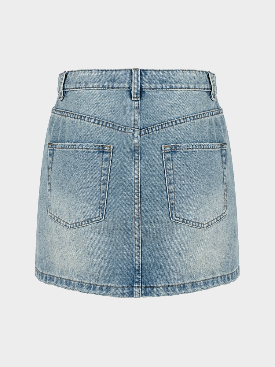 Джинсовая юбка мини