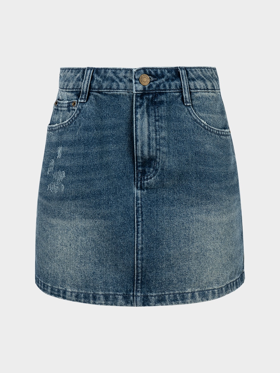 Джинсовая юбка мини