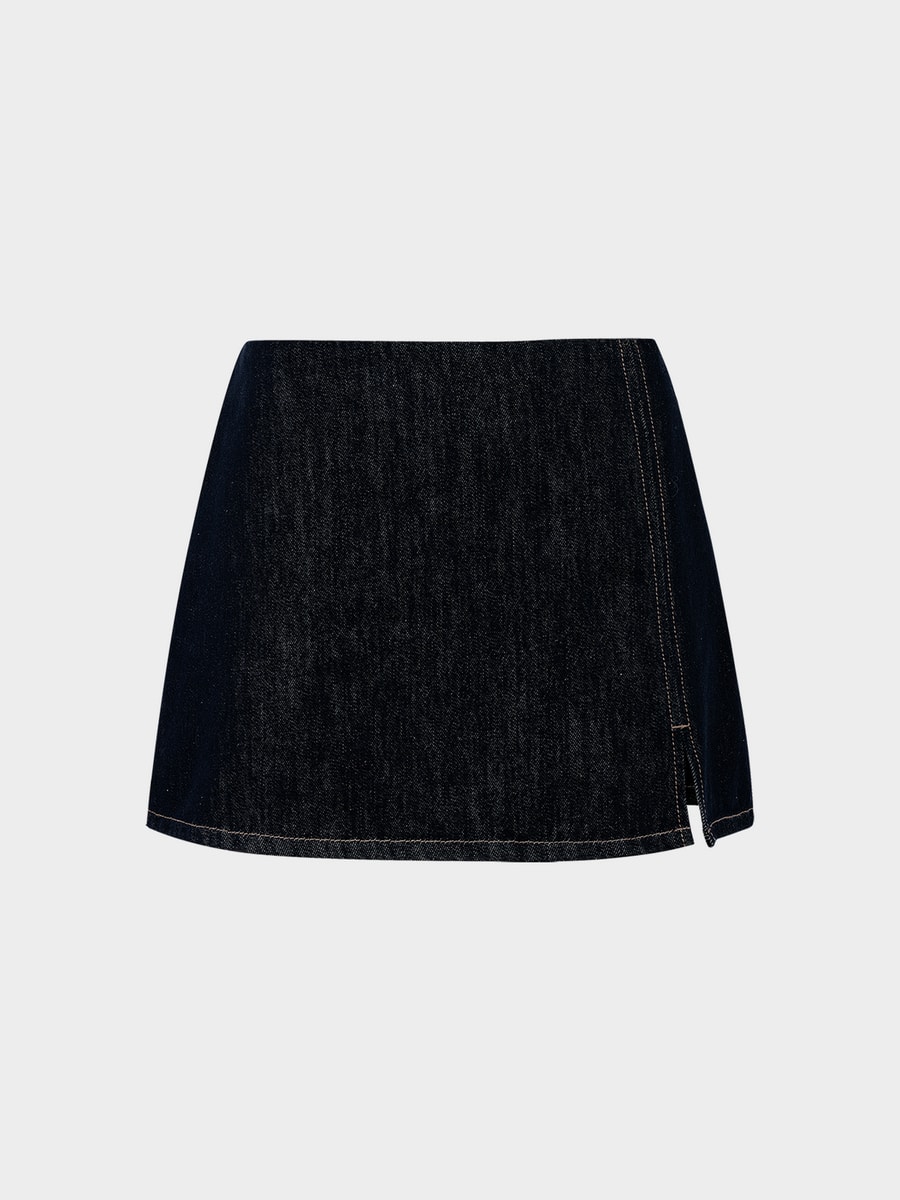 Джинсовая юбка-шорты