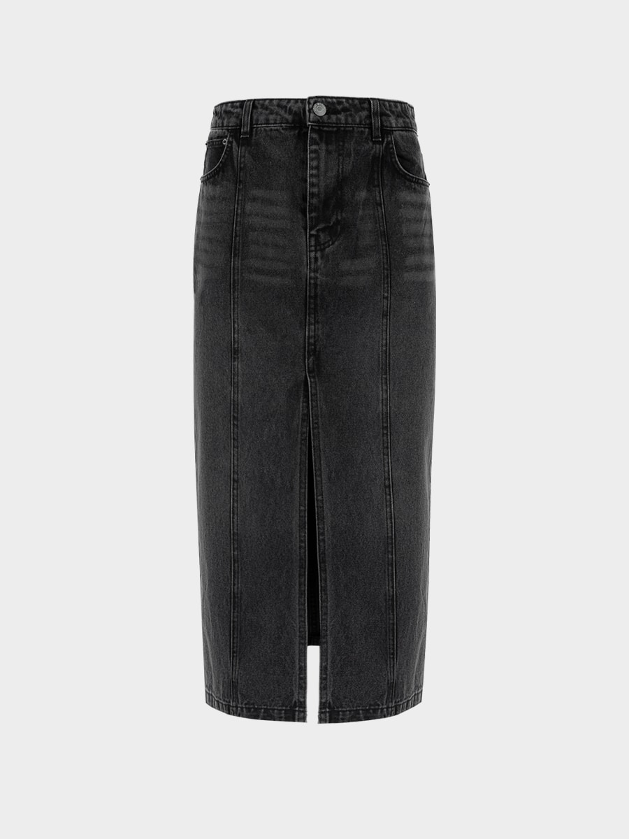 Джинсовая юбка миди