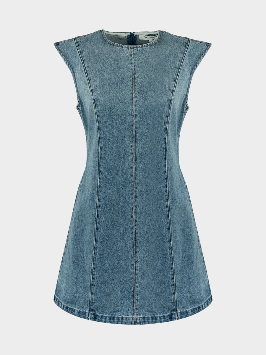 Джинсовое платье мини