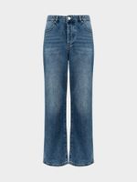 Прямые джинсы с высокой посадкой 