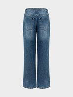 Прямые джинсы с высокой посадкой 