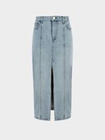 Джинсовая юбка миди