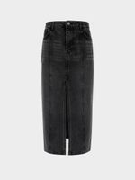 Джинсовая юбка миди