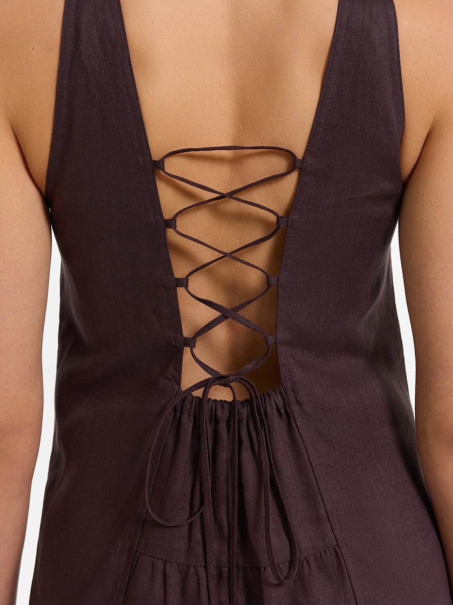 Платье из 100% льна