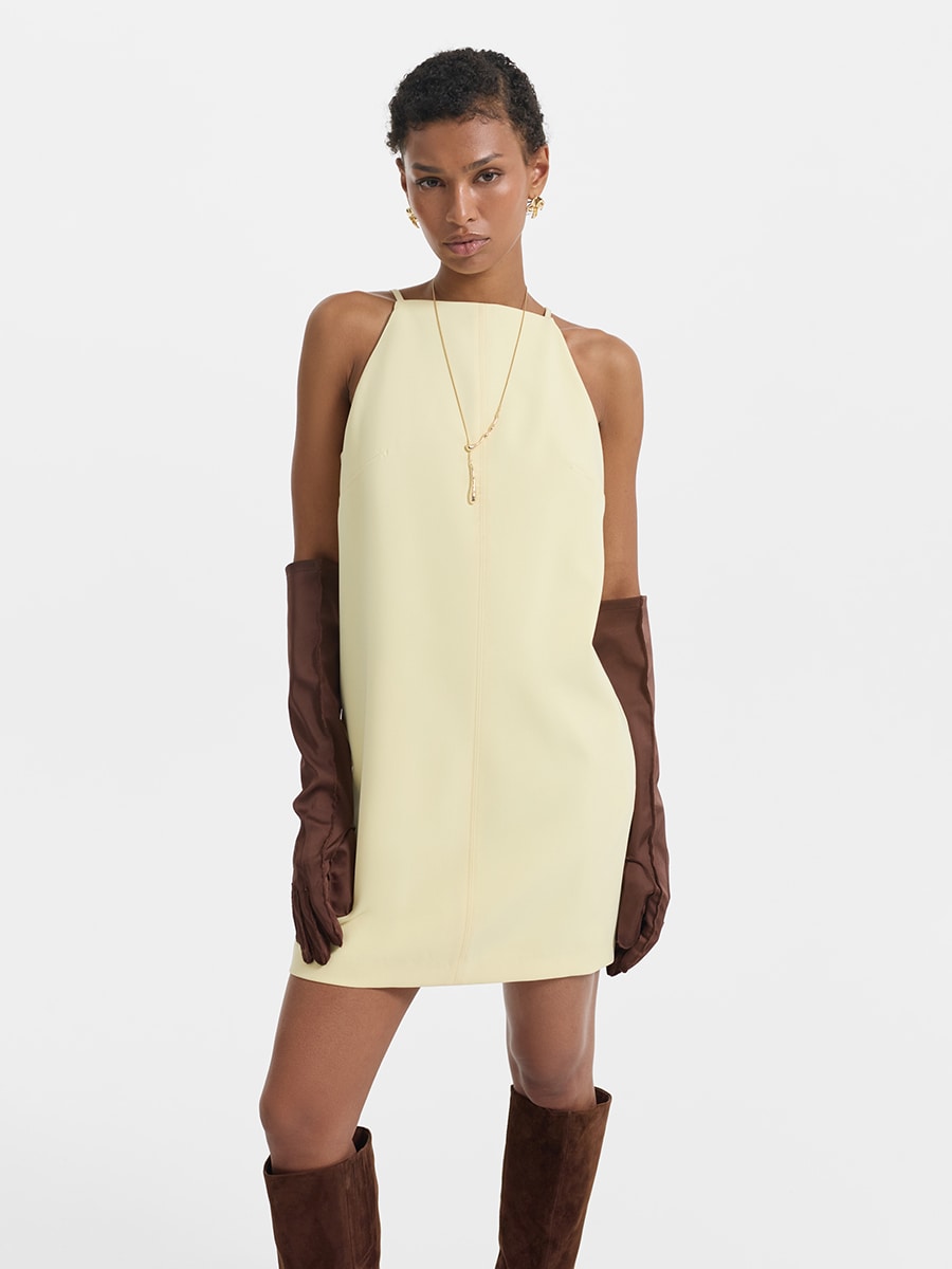 Платье мини с вискозой