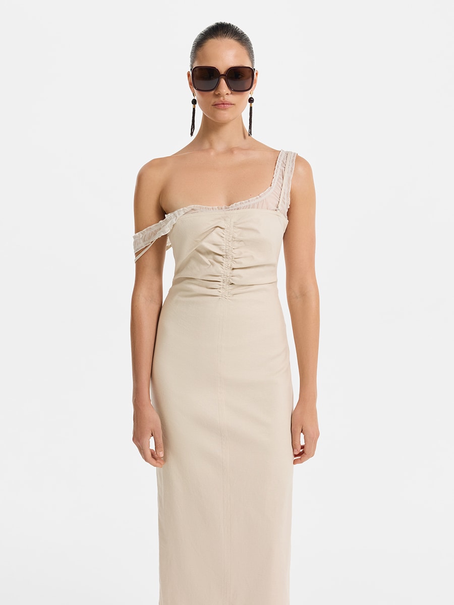 Платье изо льна и вискозы