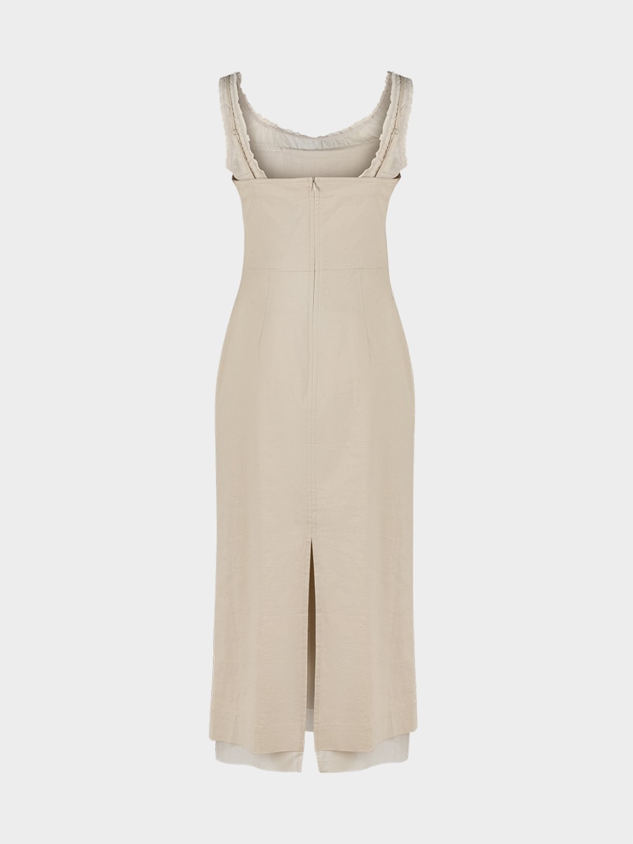 Платье изо льна и вискозы