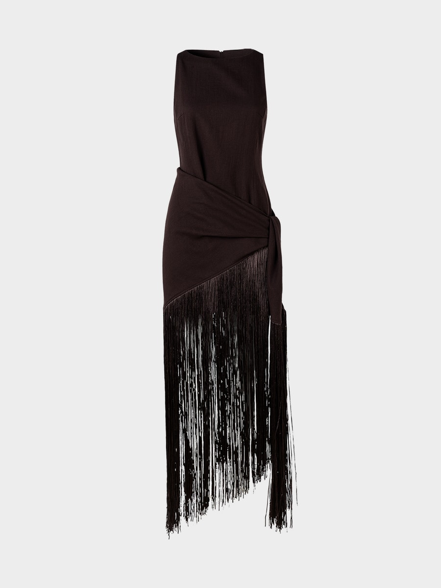 Платье из вискозы со льном