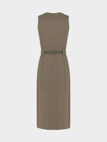 Платье миди с ремнем