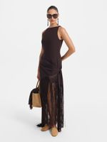 Платье из вискозы со льном