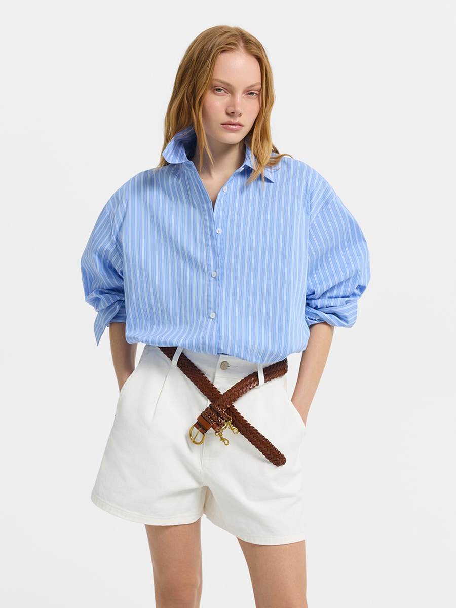 Рубашка из хлопка в полоску