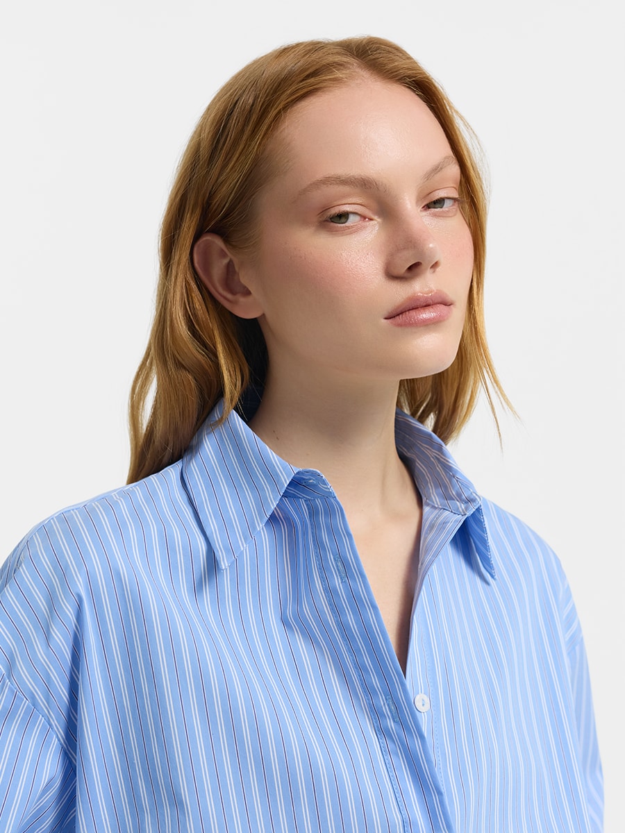 Рубашка из хлопка в полоску