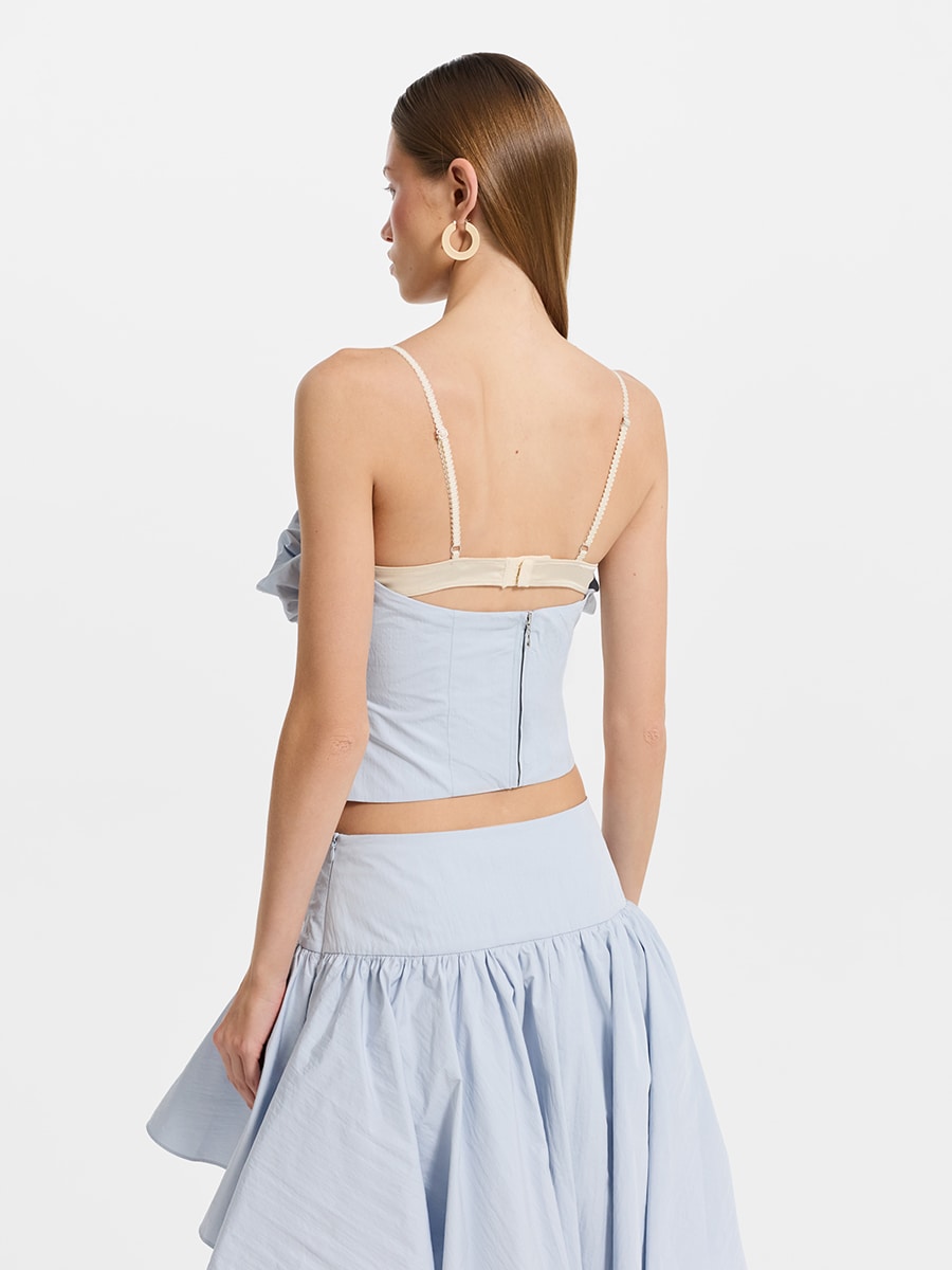 Топ с объемной драпировкой