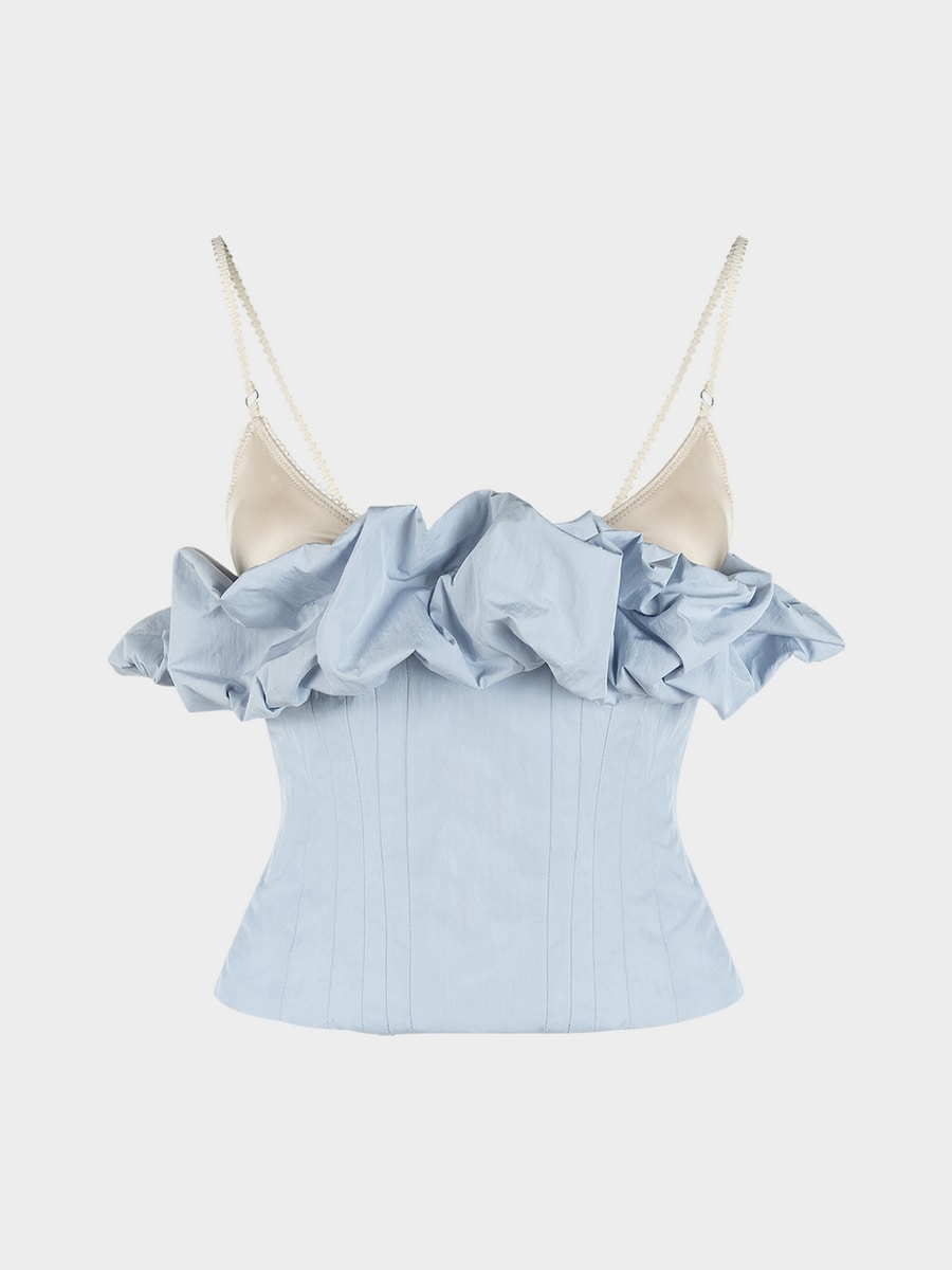 Топ с объемной драпировкой