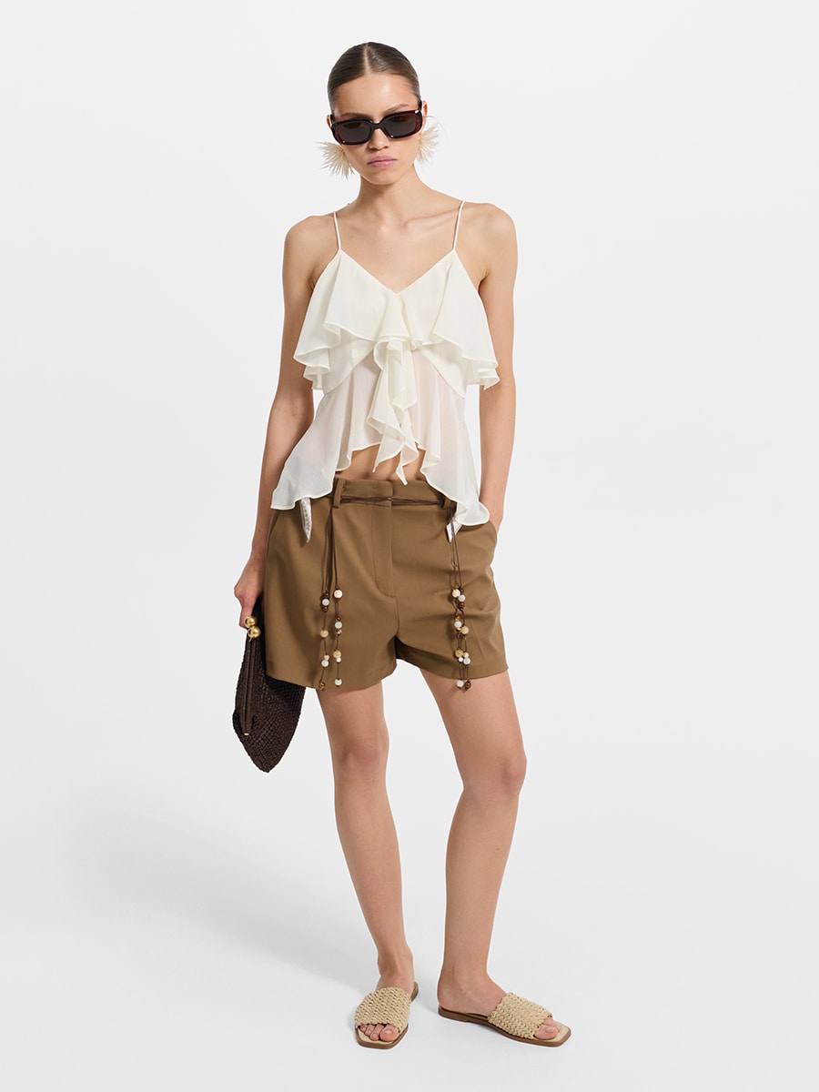 Шорты мини с вискозой