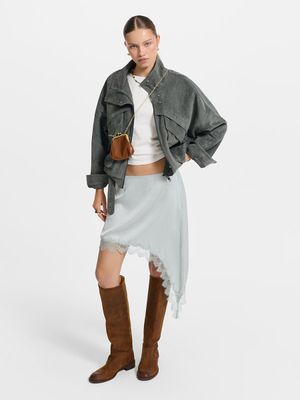 

Юбка мини из 100% вискозы с кружевом